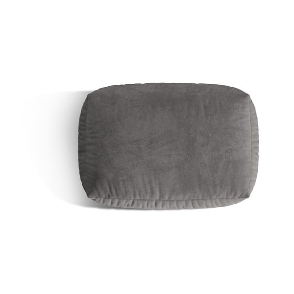 Poggiapiedi componibile grigio con rivestimento in velluto Martina – Micadoni -image-2