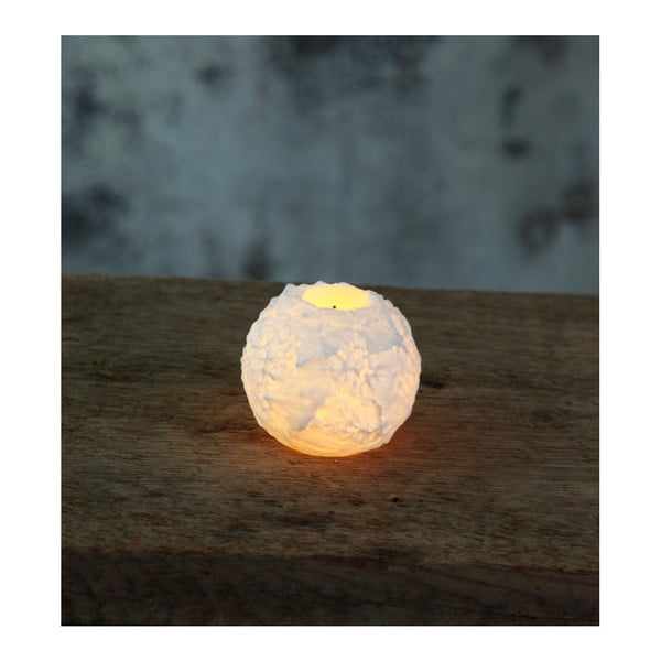 Candela LED in cera bianca, altezza 6,5 cm Snowta - Star Trading