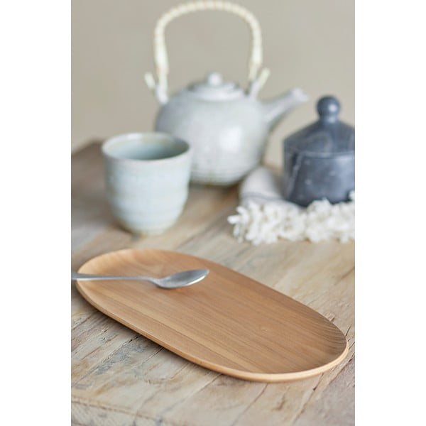 Vassoio decorativo in rovere 15x31 cm Leyton - Bloomingville-image-1