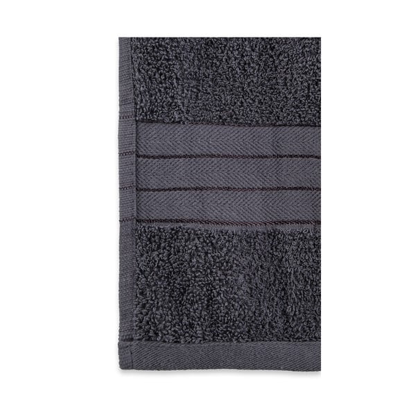 Set di 2 asciugamani in spugna di cotone antracite 70x140 cm - Good Morning-image-1