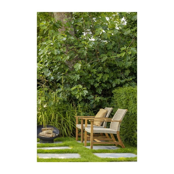 Sedia da giardino in legno di colore beige e naturale Copper - Exotan-image-2