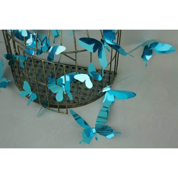 Set di 12 adesivi 3D blu Farfalle - Ambiance-image-3