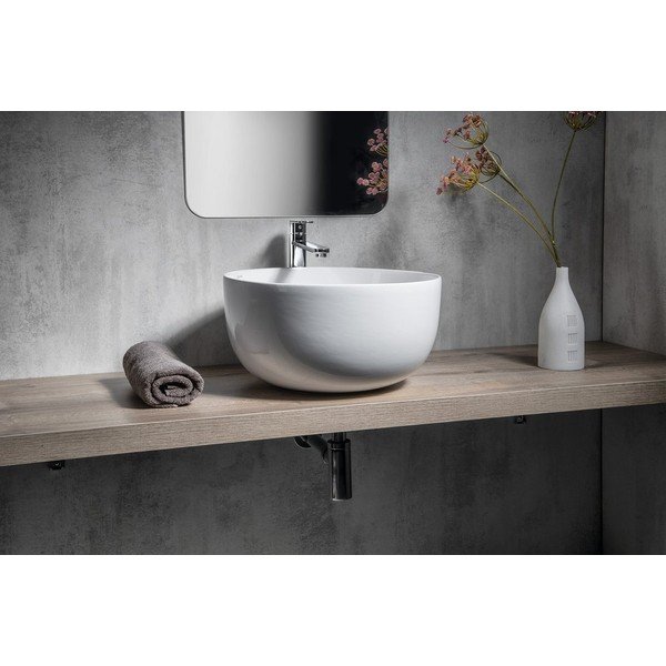 Lavabo rotondo bianco in ceramica ø 45,5 cm Dome – Sapho-image-1