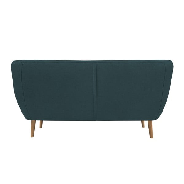 Divano a due posti blu scuro con gambe chiare Sicile - Mazzini Sofas-image-1
