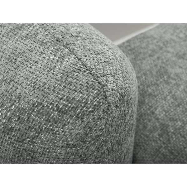 Divano angolare grigio allungabile/con contenitore (con penisola a destra/con chaise lounge) con rivestimento in ciniglia Mele – Makamii-image-4