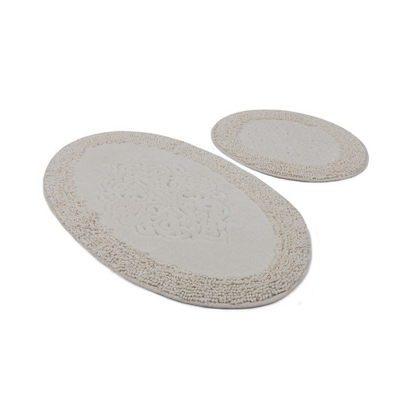 Tappetini da bagno crema in set da 2 100x60 cm - Foutastic-image-2