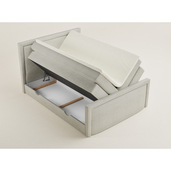 Letto boxspring color crema con contenitore 200x200 cm Fresco – Maison de Rêve-image-3