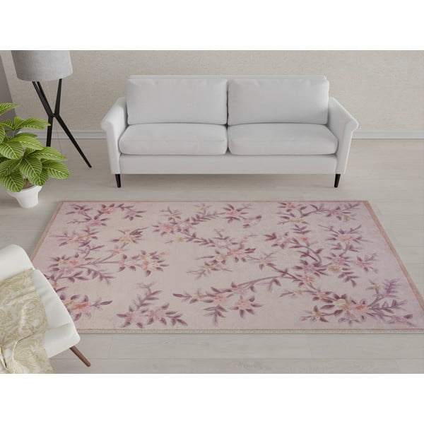 Tappeto lavabile rosa chiaro 180x120 cm - Vitaus-image-1