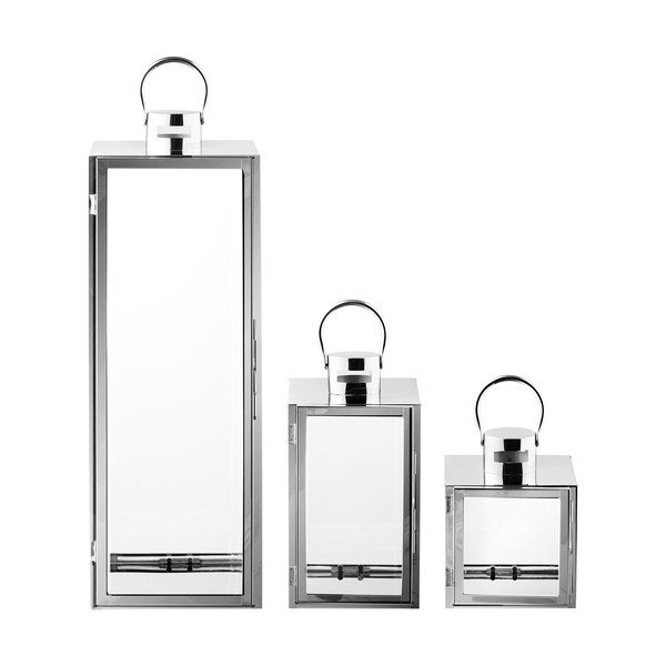 Lanterna in vetro 3 pz (altezza totale 60 cm) Pota – House Nordic-image-2