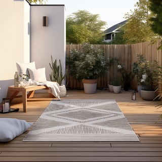 Tappeto per esterni marrone crema 120x170 cm Gemini - Elle Decoration