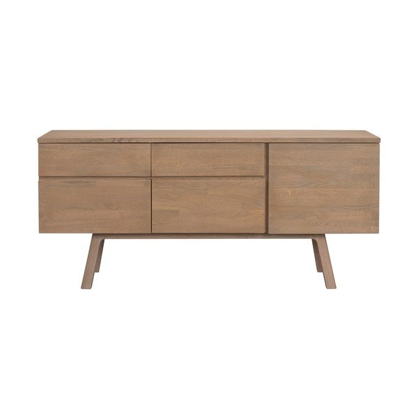 Credenza di colore naturale in rovere massiccio 170x77x42 cm Cleardale – Rowico-image-4