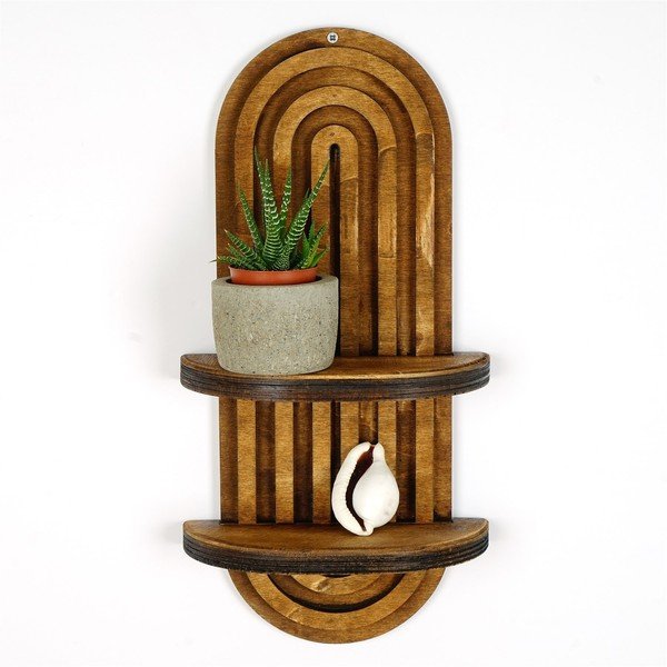 Scaffale a castello marrone 40 cm Raf - Kalune Design-image-4