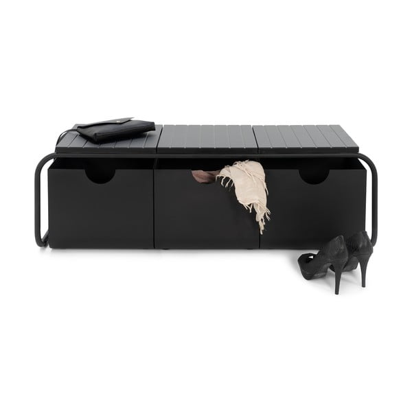 Scarpiera nera in metallo Astoria - Spinder Design-image-3