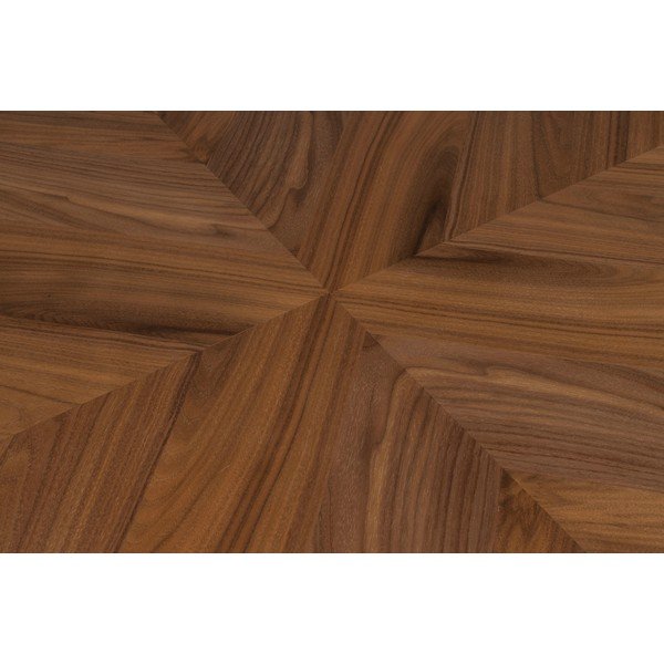 Tavolo da pranzo rotondo con piano in legno di noce ø 120 cm Clover - Dutchbone-image-1