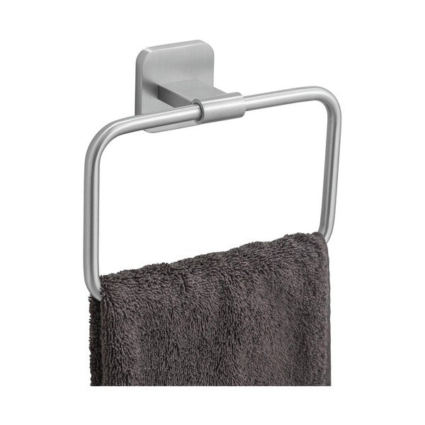 Portasciugamano senza foratura color argento opaco in acciaio inox con aggancio Turbo-loc Porto – Wenko