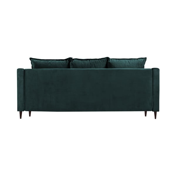 Divano letto in velluto blu-verde con contenitore , 215 cm Freesia - Mazzini Sofas-image-3