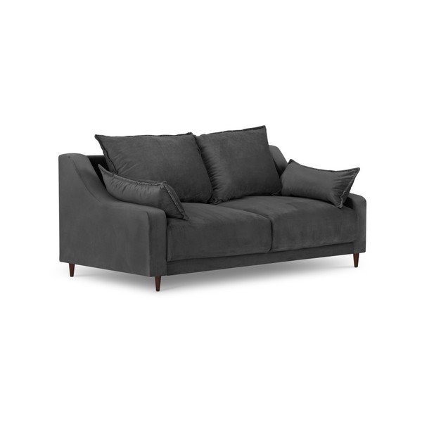 Divano in velluto grigio scuro Freesia, 150 cm - Mazzini Sofas-image-2