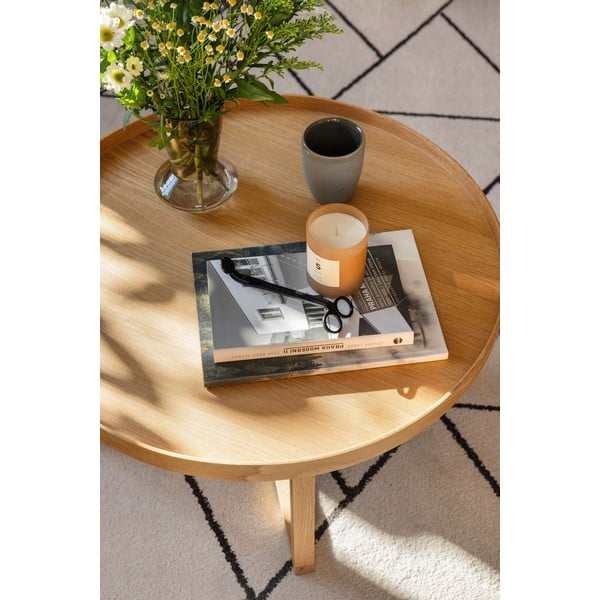 Tavolo rotondo in legno di quercia, Ø 66 cm Round - Wireworks-image-4