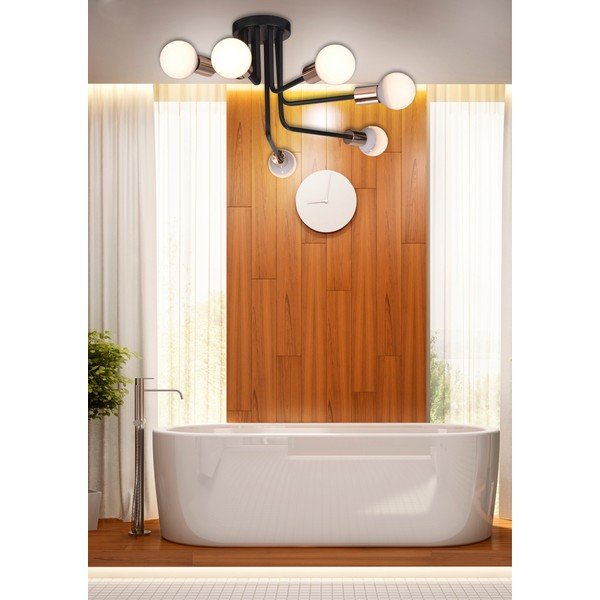Lampada da soffitto in nero-rame 27x27 cm Spill - Candellux Lighting-image-1