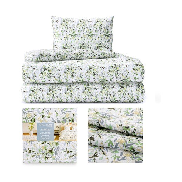 Biancheria da letto in cotone per letto singolo, 135 x 200 cm Averi Martinique - AmeliaHome-image-2