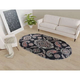 Tappeto lavabile nero 160x230 cm - Vitaus