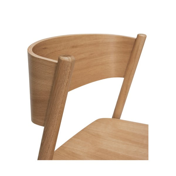 Sgabello da bar in legno di quercia naturale altezza seduta 75 cm Oblique - Hübsch-image-4