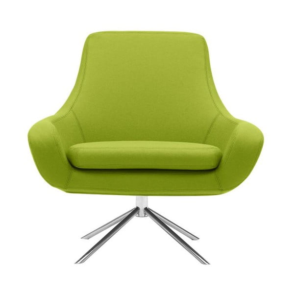 Poltrona girevole verde lime Girevole Noomi - Softline