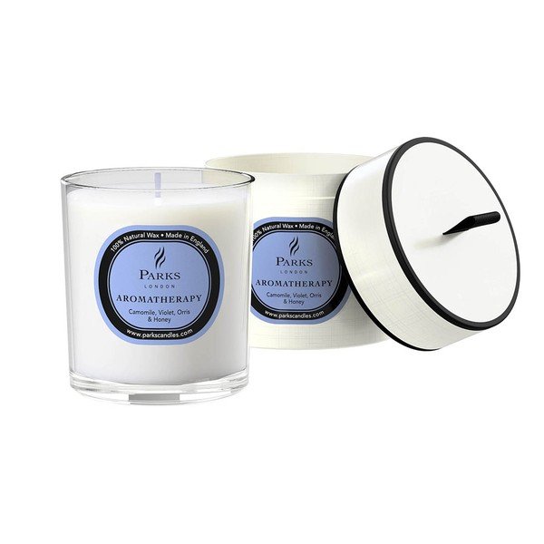 Candela al profumo di violette, camomilla e miele, 50 ore di combustione Camomile, Violet, Orris & Honey - Parks Candles London-image-1