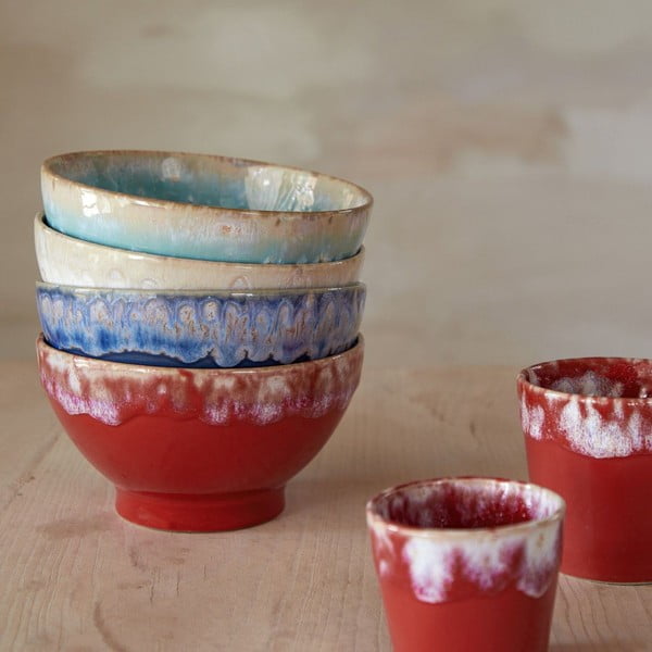 Ciotole multicolore in gres in set di 4 pezzi ø 15 cm Latte - Costa Nova-image-1