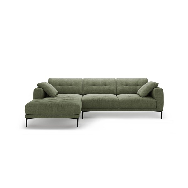 Divano angolare verde (con penisola a sinistra/con chaise lounge) Bemy – Micadoni 