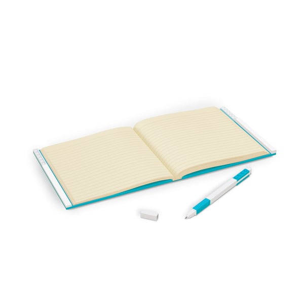 Quaderno quadrato turchese con penna gel , 15,9 x 15,9 cm - LEGO®-image-1