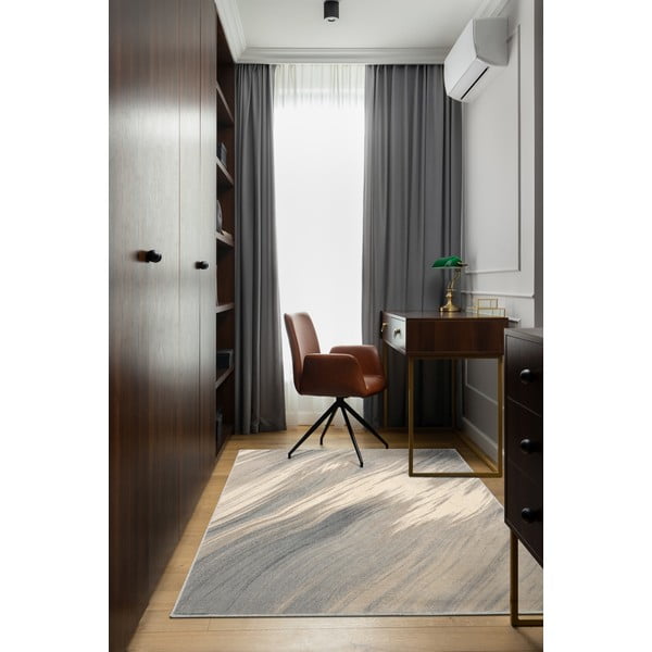 Tappeto in lana crema 133x180 cm Haze - Agnella-image-1