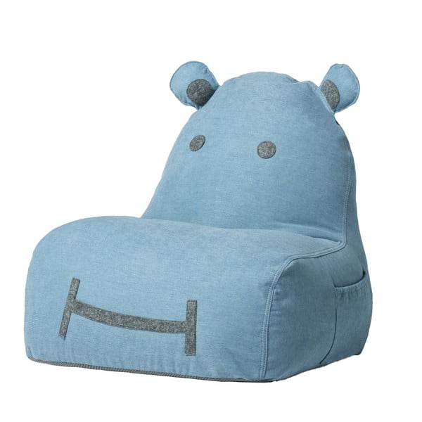 Borsa da salotto blu per bambini Hippo - The Brooklyn Kids