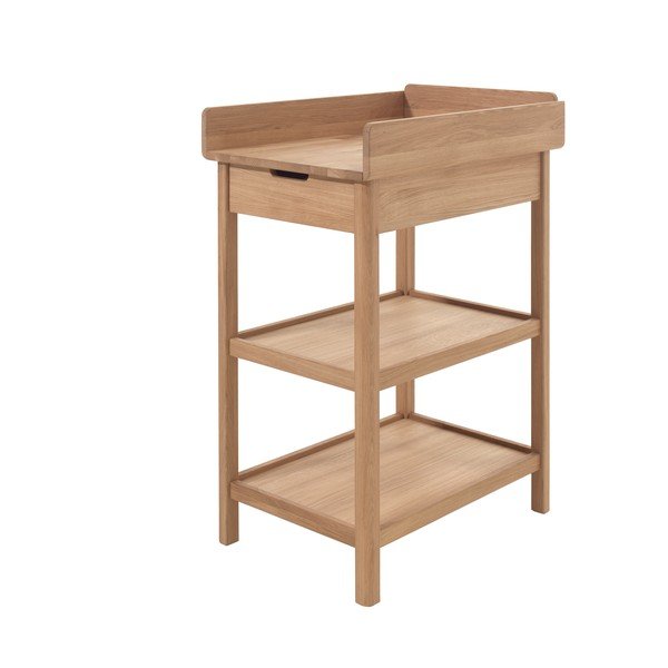 Fasciatoio di colore naturale in rovere massiccio con fasciatoio Forrest – Vipack