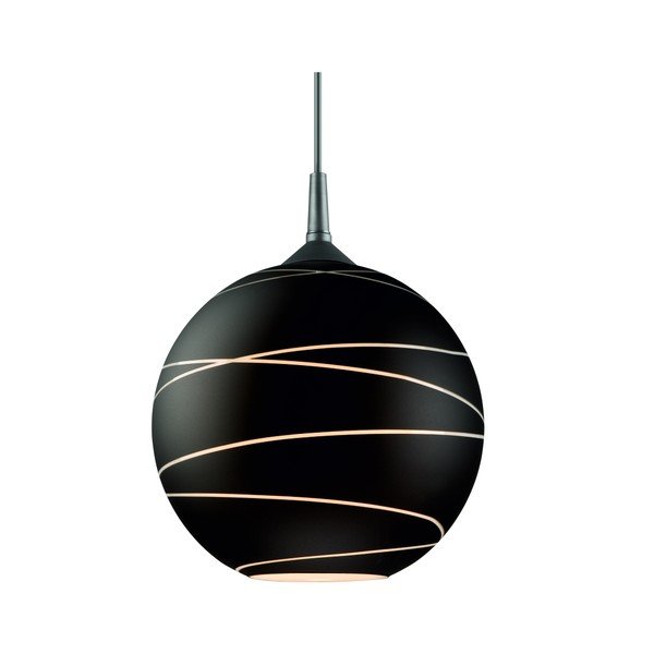 Apparecchio a sospensione rotondo nero Linee - LAMKUR-image-2