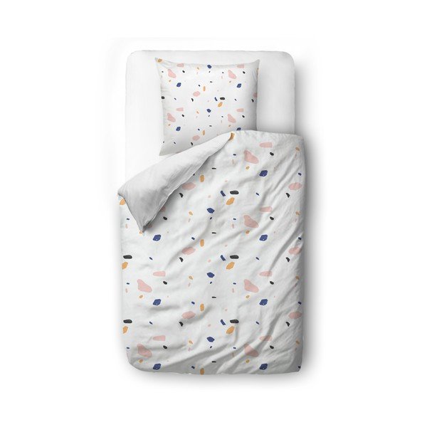 Biancheria da letto in cotone sateen bianco , 135 x 200 cm Terrazzo Shapes - Butter Kings