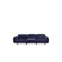 Divano in velluto blu scuro Bean - EMKO