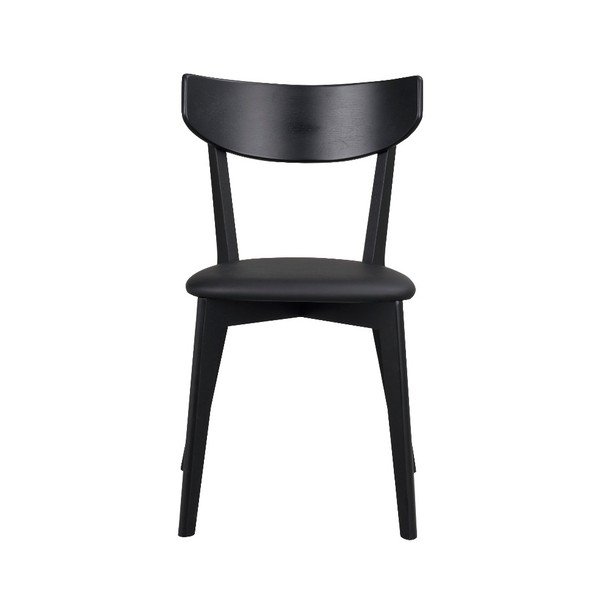 Sedia da pranzo in rovere nero Ami - Rowico-image-3