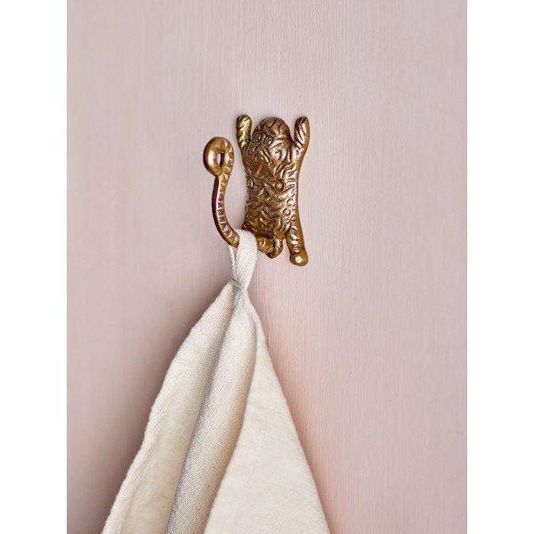 Gancio da parete color ottone in alluminio Lester – Bloomingville-image-1