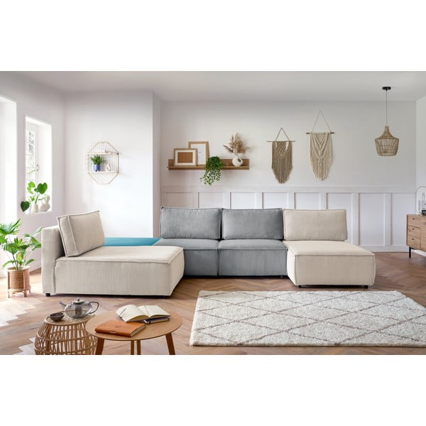 Divano angolare in velluto a coste variabile Nihad modular - Bobochic Paris-image-1