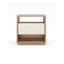 Comodino color crema/di colore naturale con effetto rovere Dennis – Marckeric