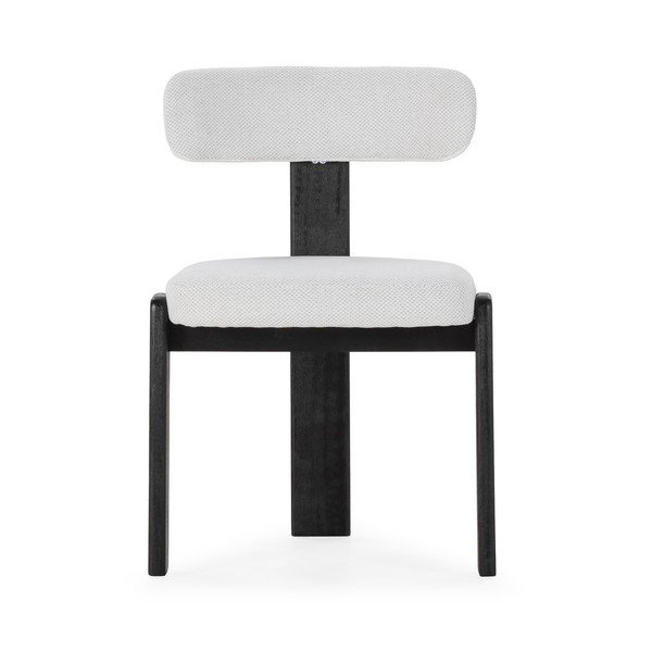 Sedie da pranzo in set nere/grigio chiaro in imbottito 2 pz Nadia – MOME