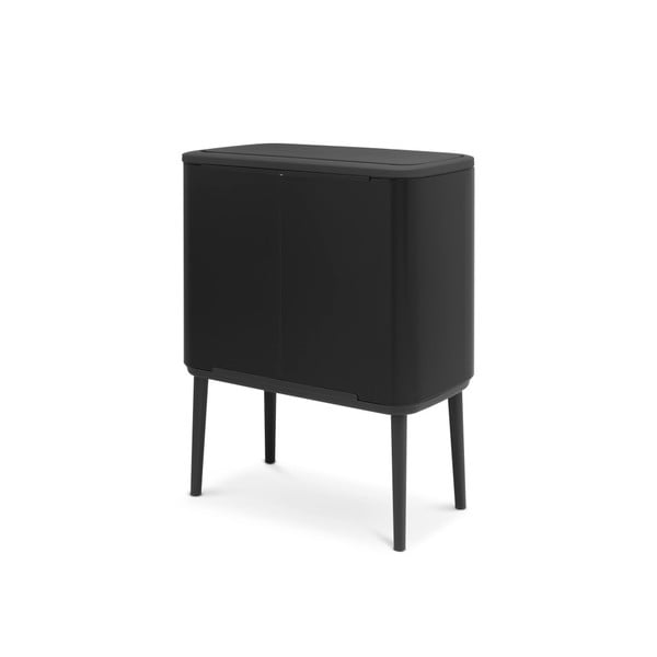 Cestino per la spazzatura in acciaio in nero opaco per raccolta differenziata/touch 34 l Bo Touch Bin – Brabantia-image-4