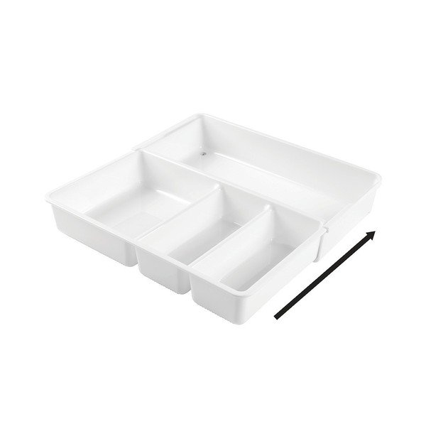 Bílý nastavitelný příborník InterDesign Linus