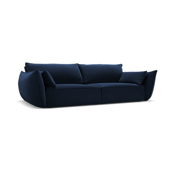 Divano blu scuro con rivestimento in velluto 208 cm Vanda – Mazzini Sofas-image-2