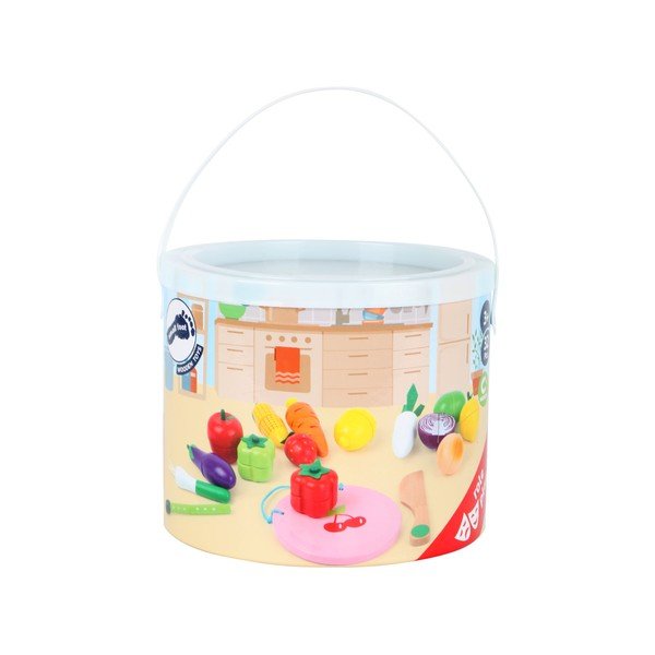 Set di giochi in legno per bambini con velcro Frutta e verdura - Legler-image-2