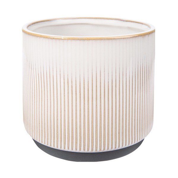 Vaso in ceramica bianco crema Mao II., altezza 8,5 cm - Vox