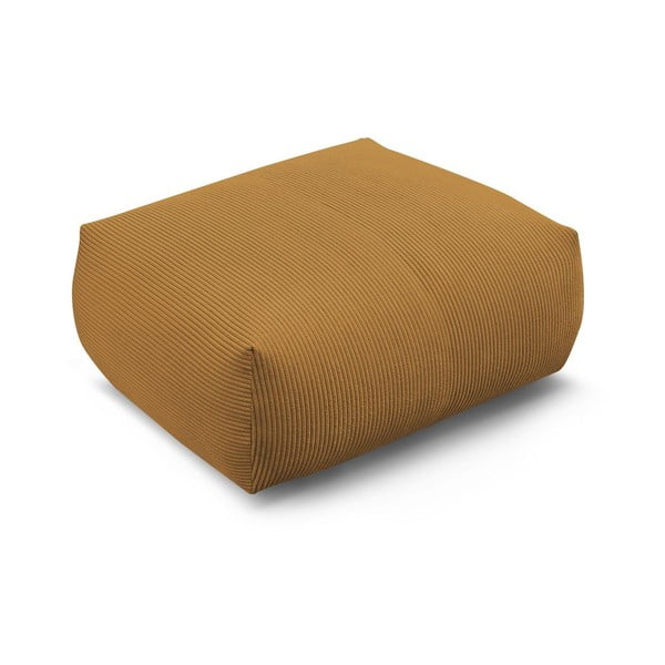 Poggiapiedi giallo con rivestimento in velluto a coste Voltaire – Bobochic Paris-image-4