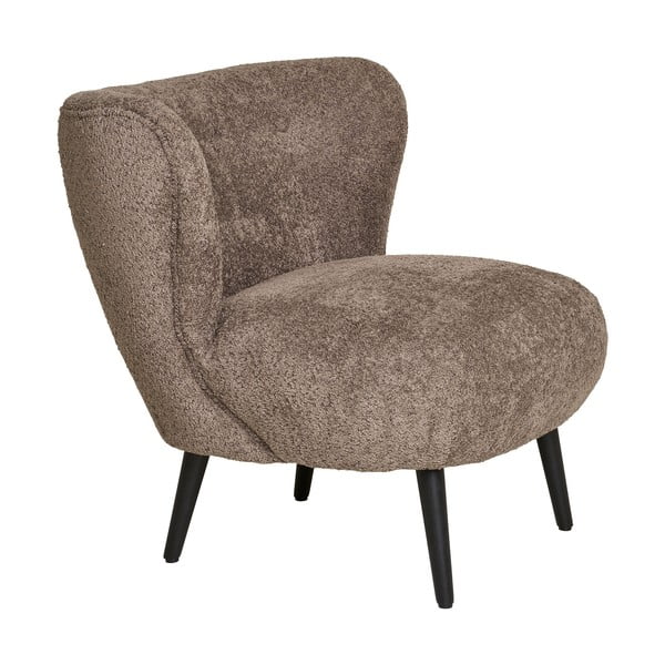 Poltrona marrone in tessuto bouclé Covelo - House Nordic-image-2