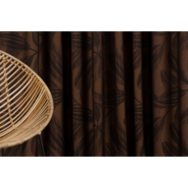 Tenda marrone scuro 210x245 cm Nydia - Mendola Fabrics-image-1